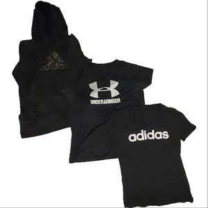 Nike, Under Armour, shirt and hoodie bundle